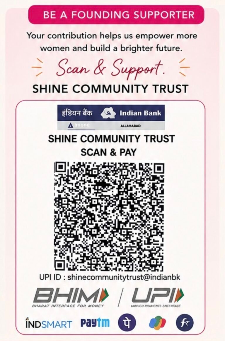 Donate to SHINE Trust — UPI QR for women empowerment in India